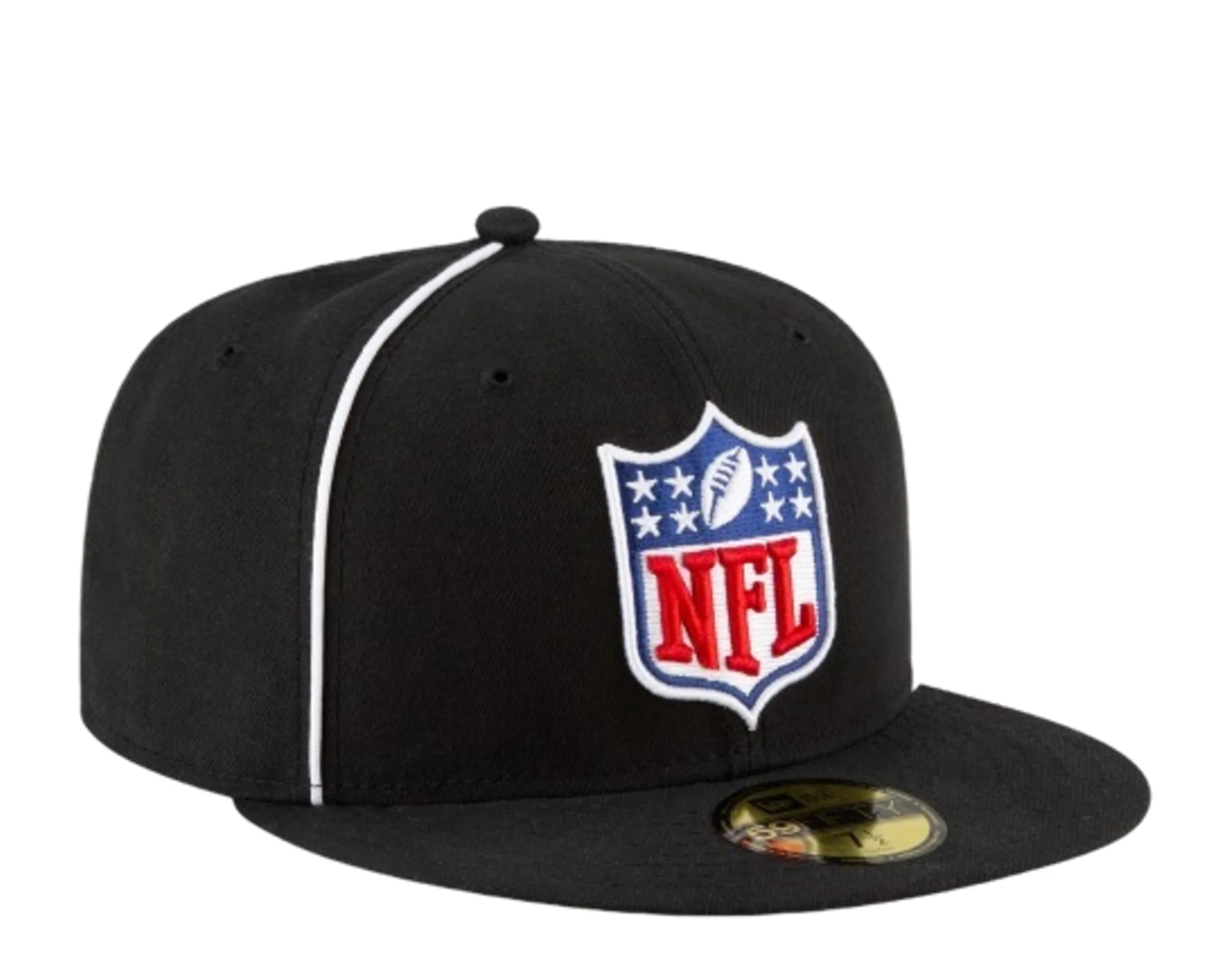 NFL Shield Logo New Era Men's Black 59Fifty On Field Officials Fitted Hat