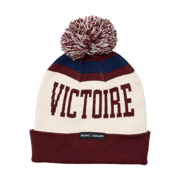 Montreal Victoire PWHL Bauer Unisex Maroon Patch Knit Cuff Pom