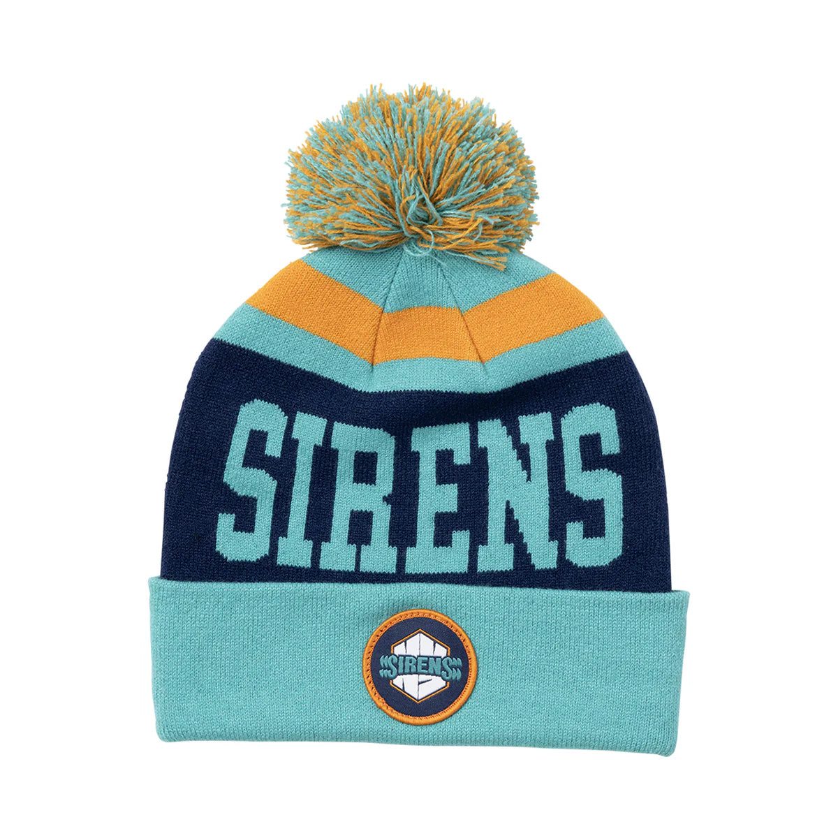 New York Sirens PWHL Bauer Unisex Teal Patch Knit Cuff Pom