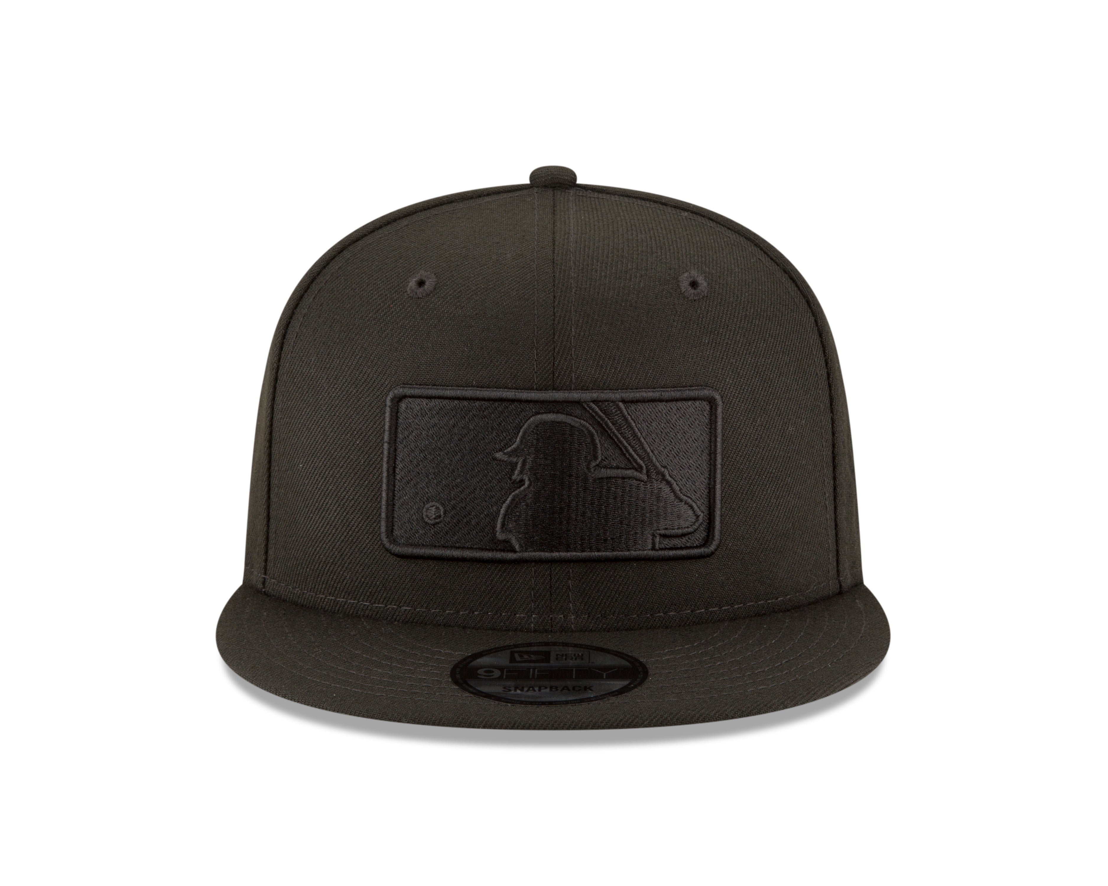 MLB Batterman Logo New Era Men's Black on Black 9Fifty Basic Snapback