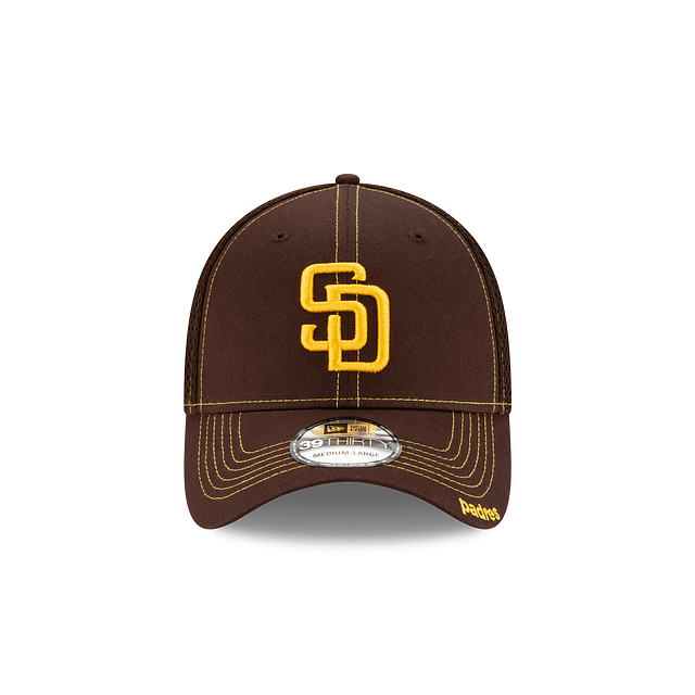 Casquette extensible 39Thirty Neo marron pour homme des Padres de San Diego MLB New Era