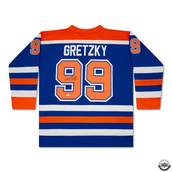 Wayne Gretzky Edmonton Oilers NHL Mitchell & Ness 1986-87 Autographed Vintage Throwback Jersey