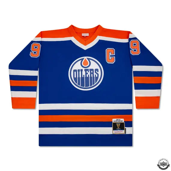 Wayne Gretzky Edmonton Oilers NHL Mitchell & Ness 1986-87 Maillot vintage autographié