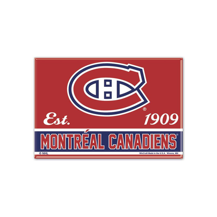Montreal Canadiens NHL WinCraft 2.5"x3.5" Metal Team Magnet