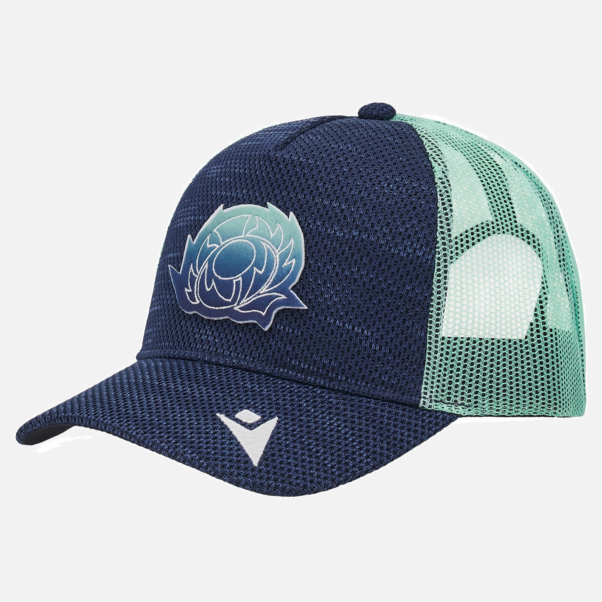 Casquette ajustable bleu marine Macron pour homme de l'équipe de rugby du monde de rugby d'Écosse