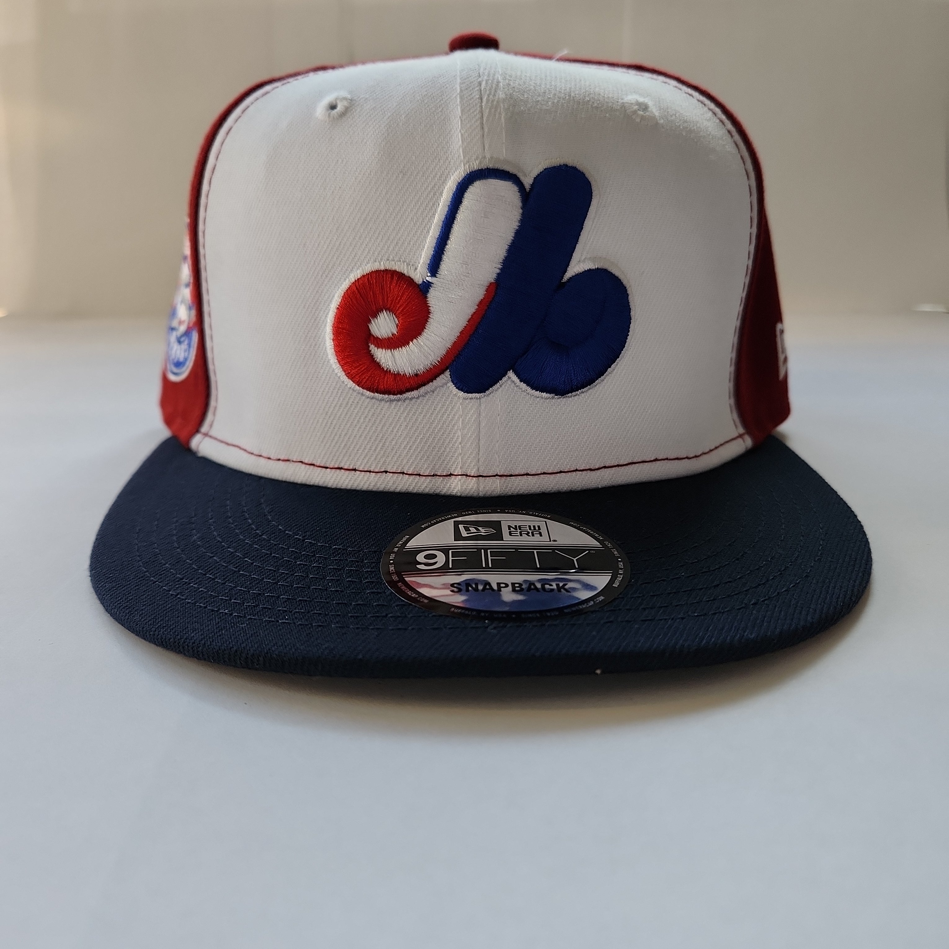 Expos de Montréal MLB New Era Tricolor 9Fifty 25e anniversaire Cooperstown Snapback pour hommes