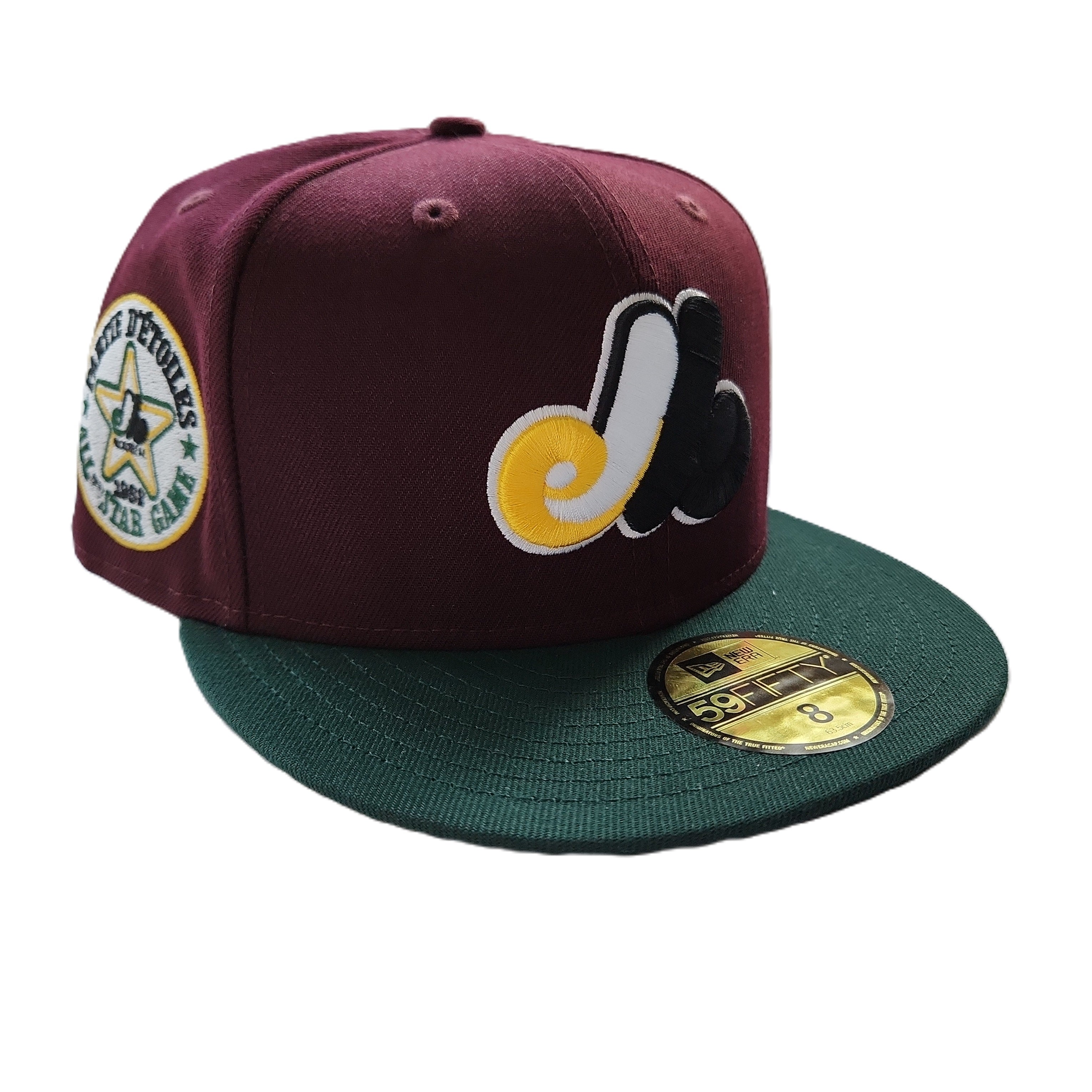 Expos de Montréal MLB New Era pour hommes marron/vert 59Fifty 1982 All Star Game Cooperstown Casquette ajustée