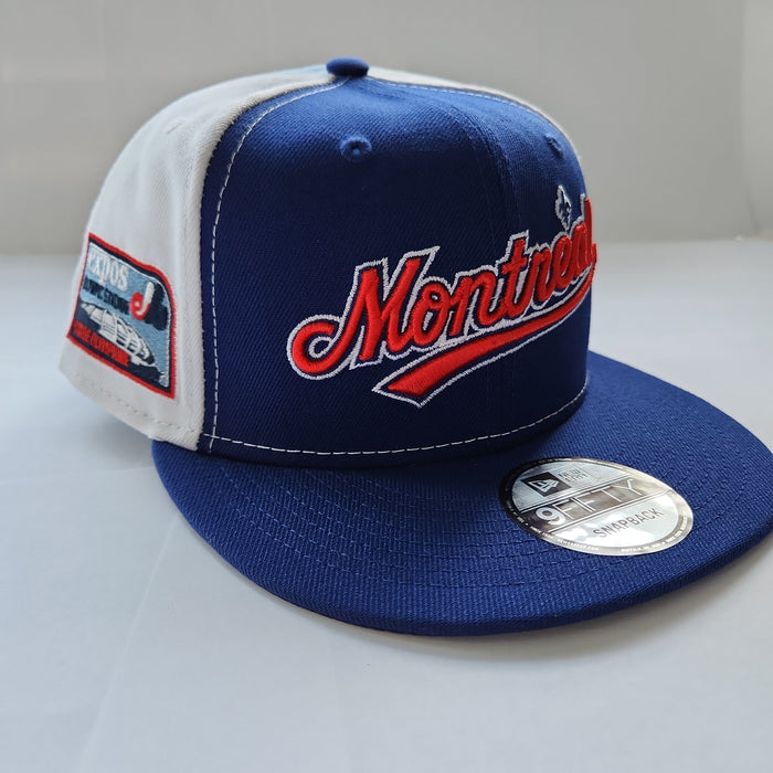 Montreal Expos MLB New Era Men's Royal Blue 9Fifty Olympic Stadium Patch Cooperstown Snapback