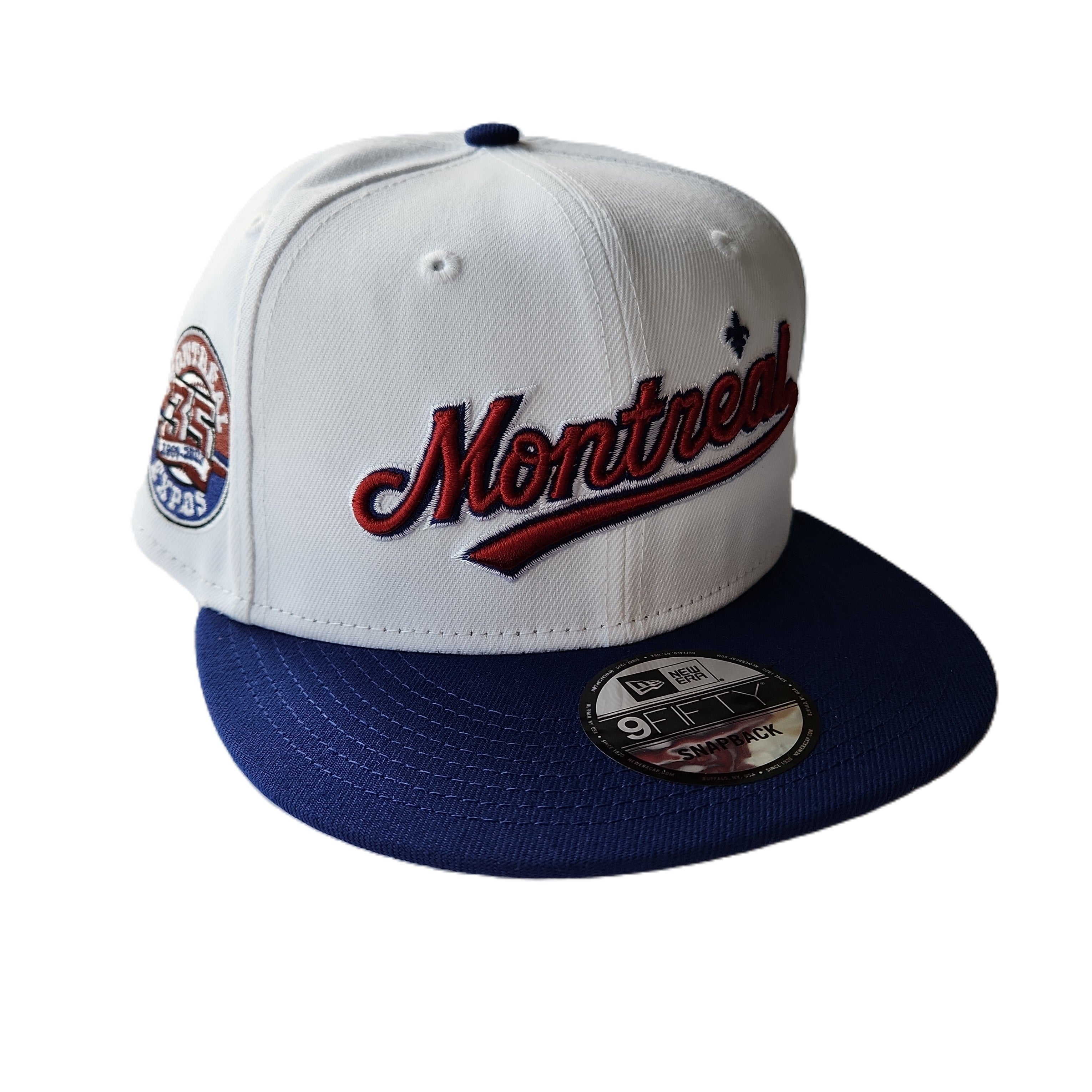 Expos de Montréal MLB New Era Snapback blanc 9Fifty 35e anniversaire Cooperstown pour hommes