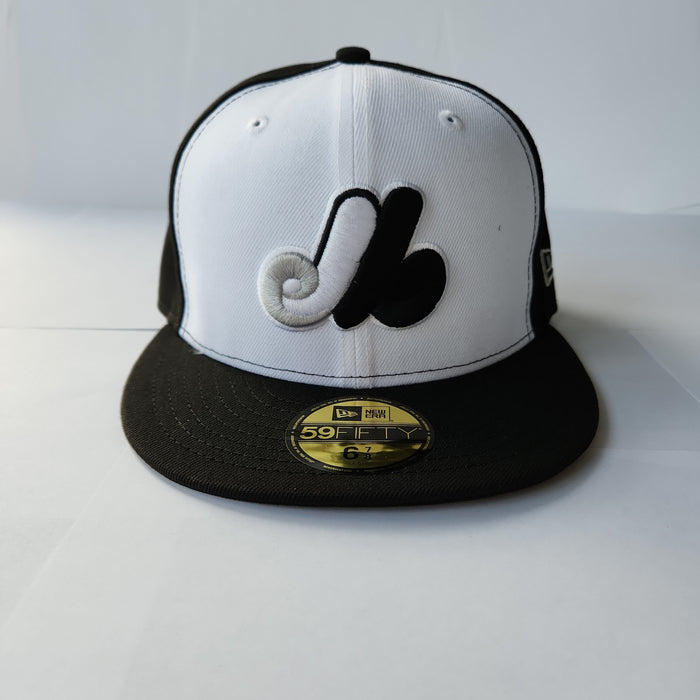 Montreal Expos MLB New Era Men's Black/Grey 59Fifty Cooperstown Fitted Hat