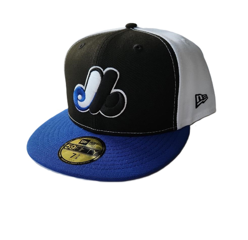 Casquette ajustée 59Fifty Cooperstown bleu royal/blanc New Era des Expos de Montréal pour hommes