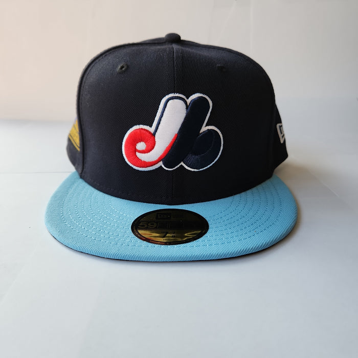 Montreal Expos MLB New Era Men's Navy/Light Blue 59Fifty 125th Anniversary Cooperstown Fitted Hat