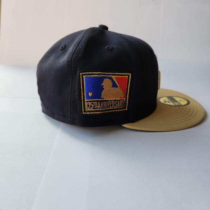 Montreal Expos MLB New Era Men's Navy/Gold 59Fifty 125th Anniversary Cooperstown Fitted Hat