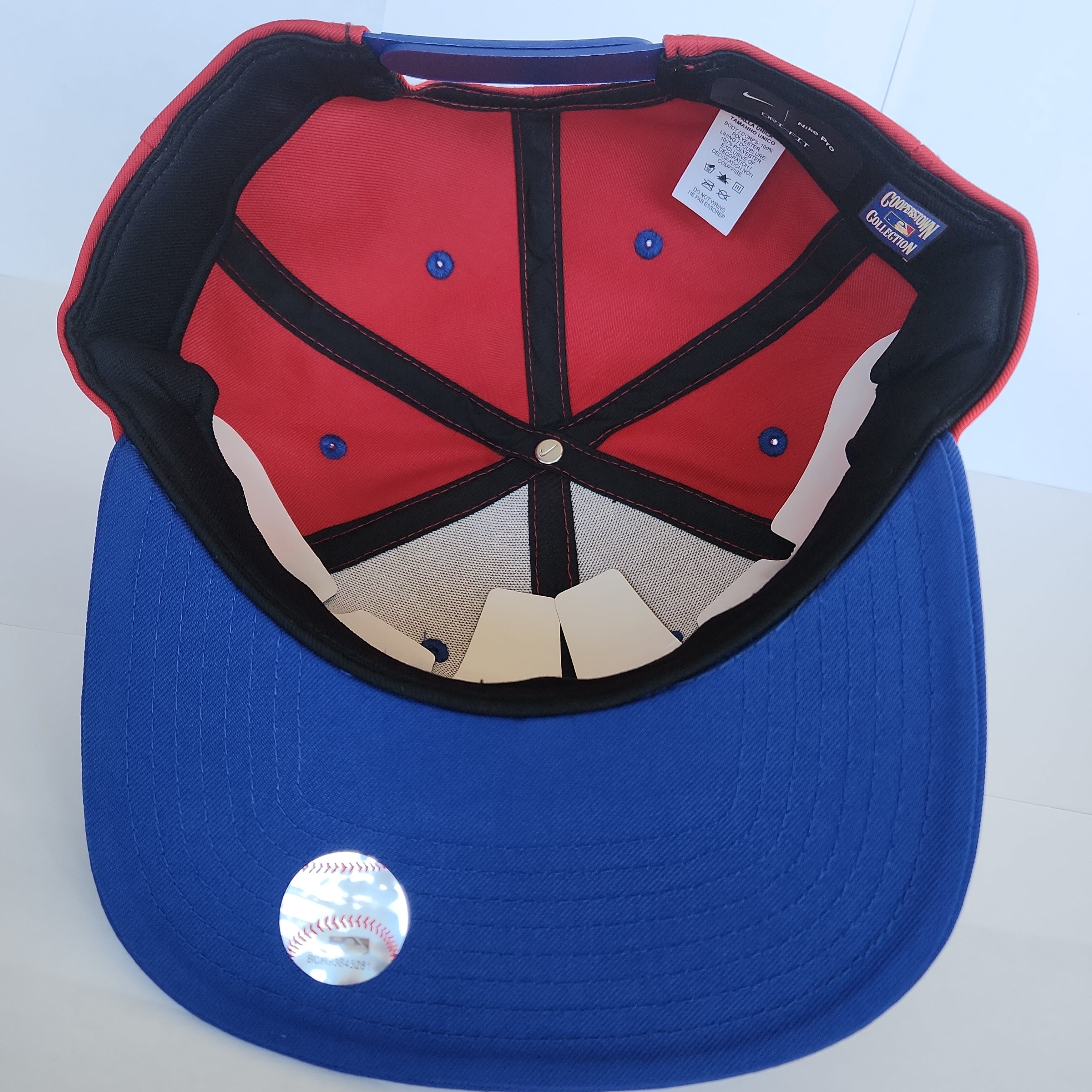 Montreal Expos MLB Nike Men's Red Cooperstown Pro Flat Brim Snapback