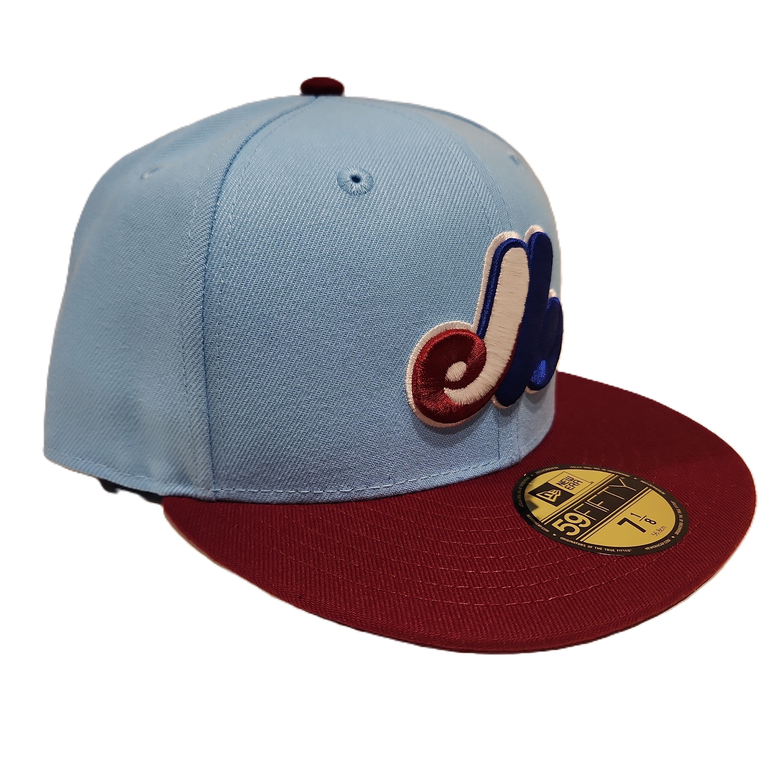 Montreal Expos MLB New Era Men's Light Blue/Red 59Fifty Cooperstown Two Tone Fitted Hat