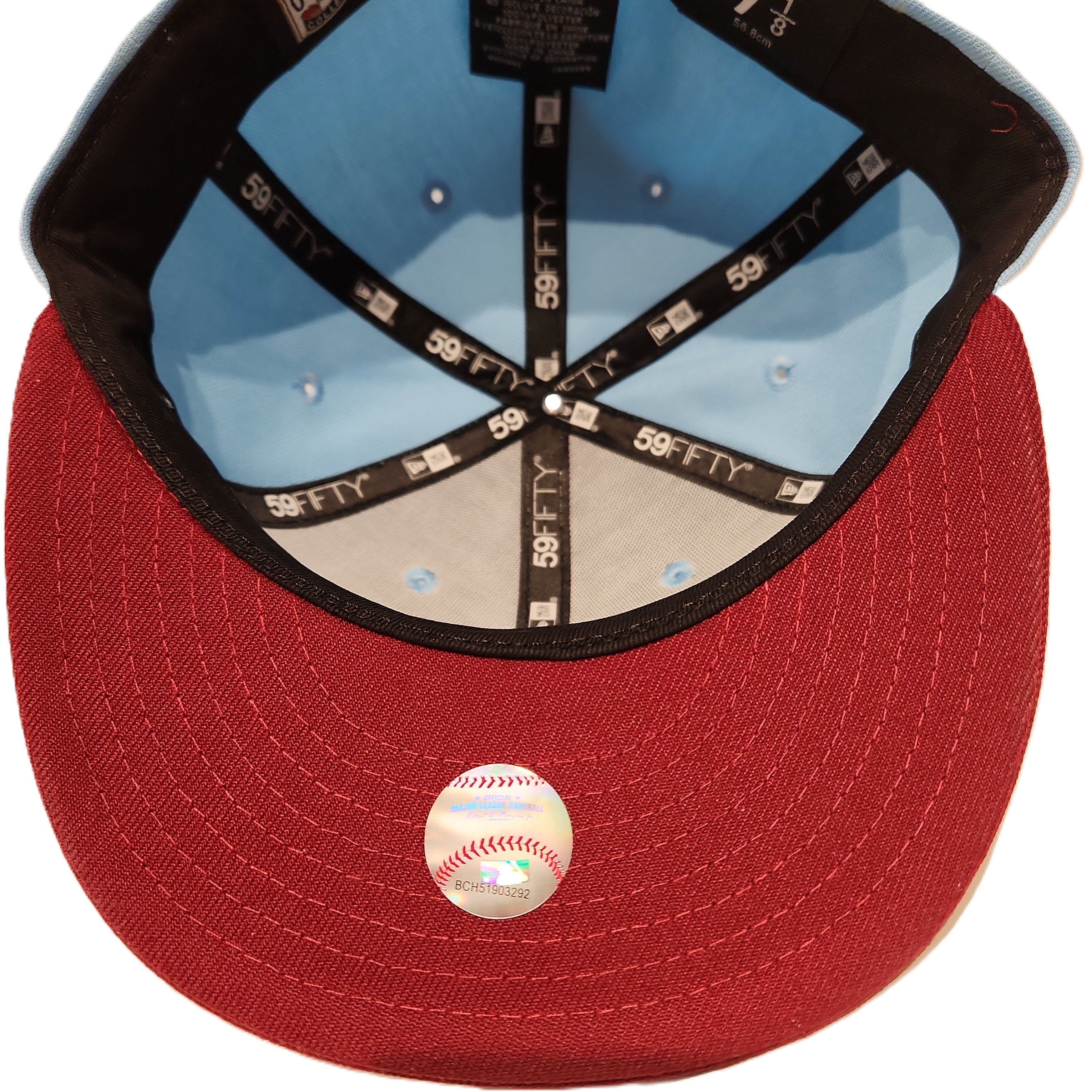 Montreal Expos MLB New Era Men's Light Blue/Red 59Fifty Cooperstown Two Tone Fitted Hat