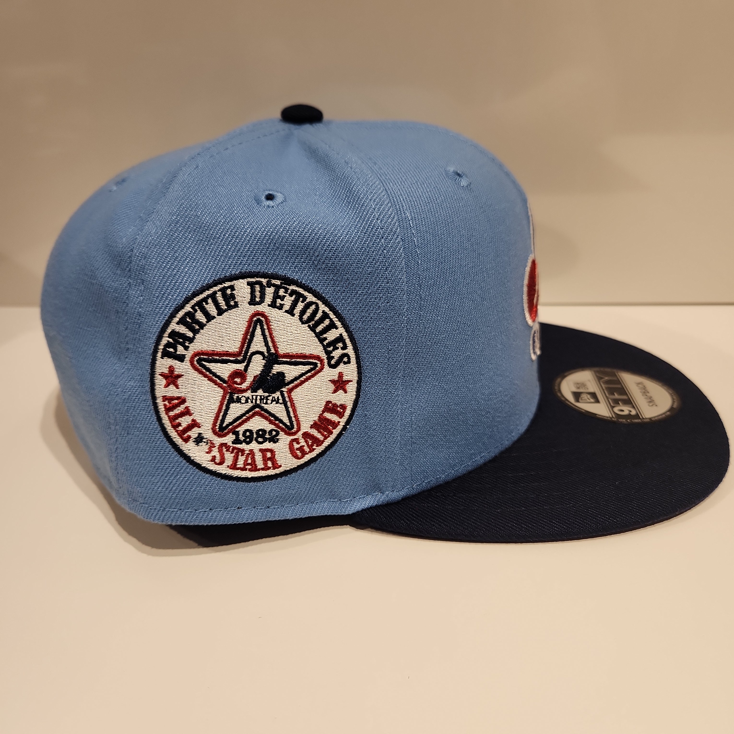 Expos de Montréal MLB New Era pour hommes bleu clair 9Fifty Cooperstown 1982 All Star Game Retro Uniform Snapback