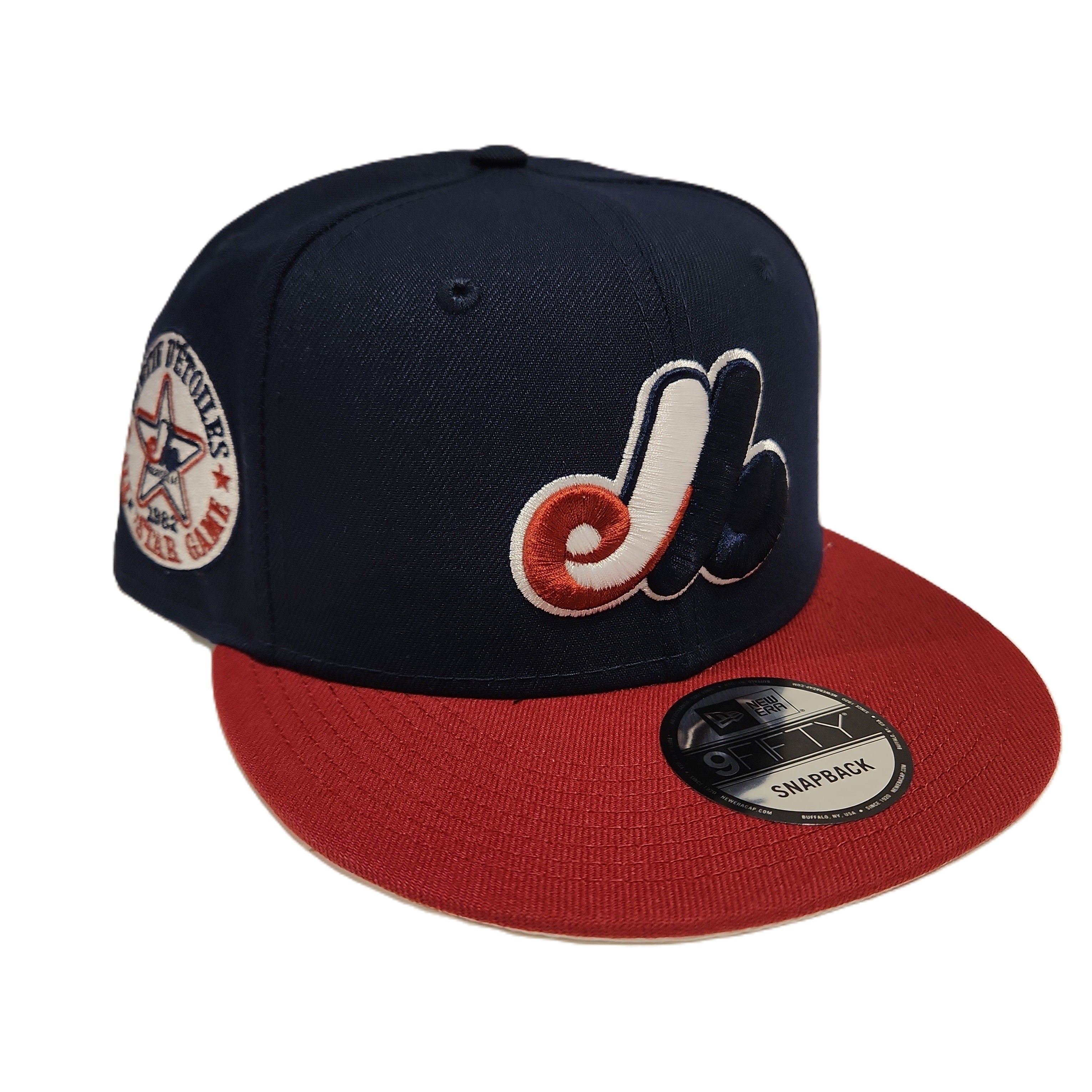 Expos de Montréal MLB New Era pour hommes, bleu marine 9Fifty 1982 All Star Game Cooperstown Snapback