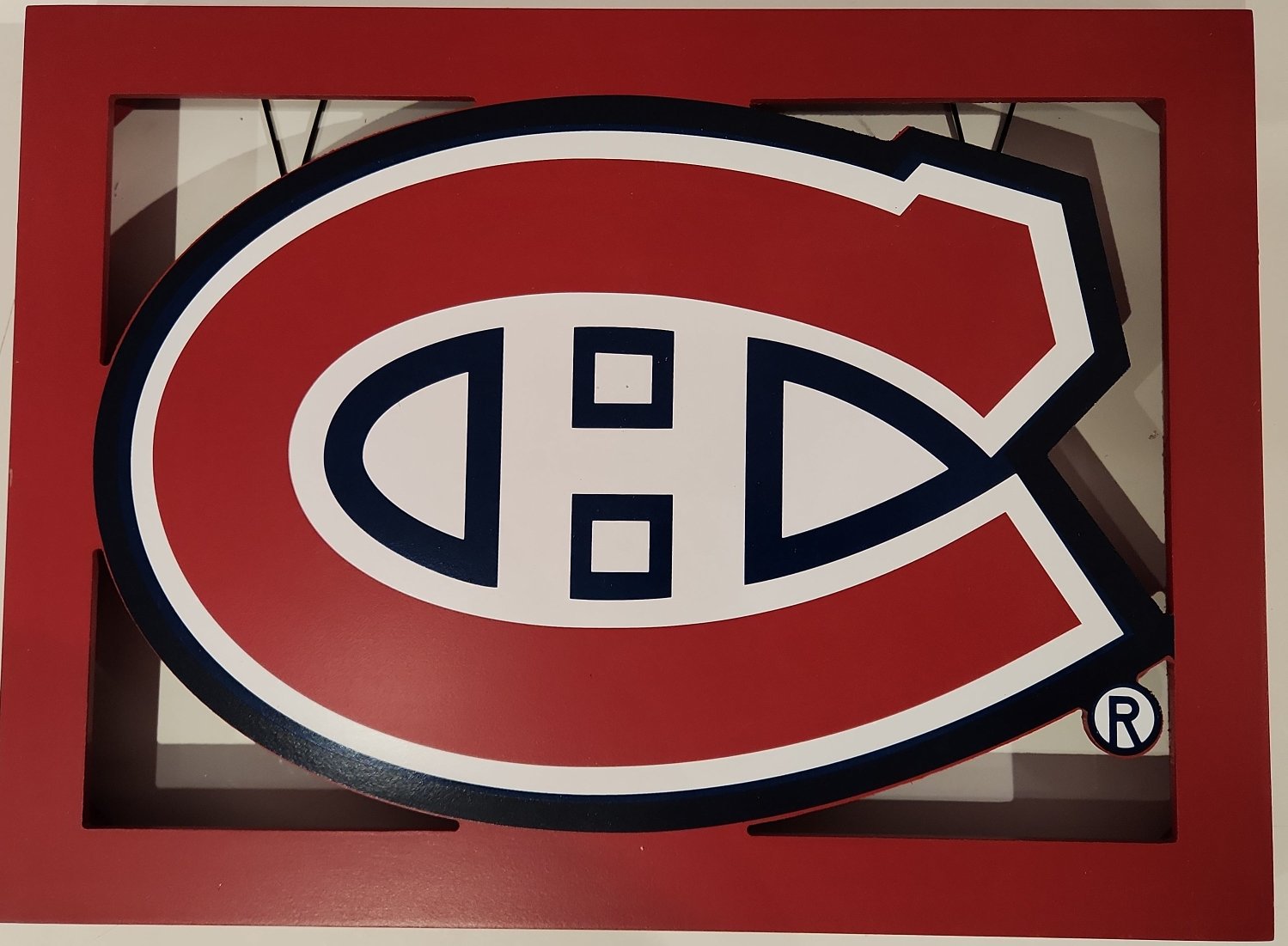 Signe du logo de l'équipe découpée FOCO des Canadiens de Montréal de la LNH