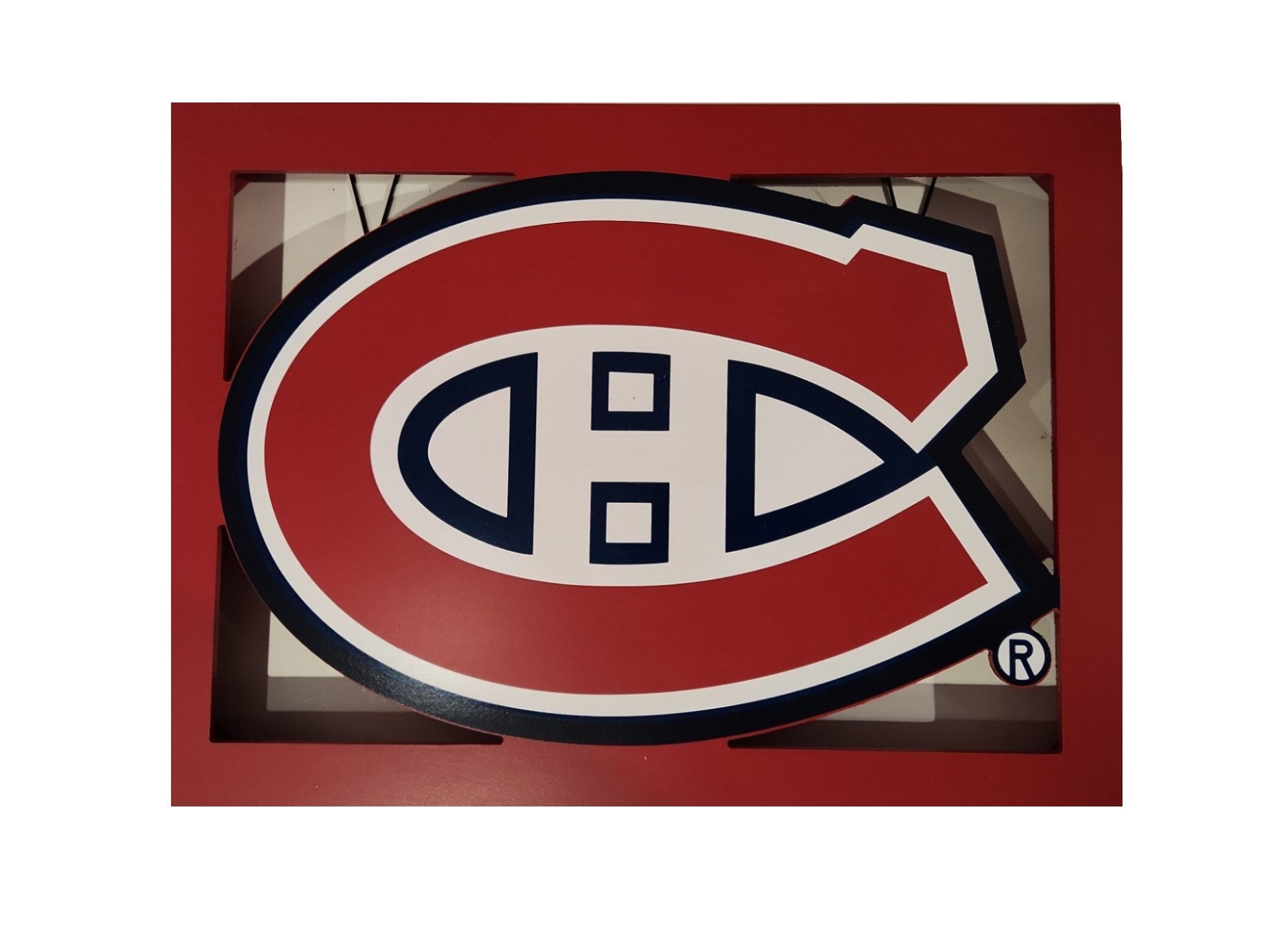 Signe du logo de l'équipe découpée FOCO des Canadiens de Montréal de la LNH