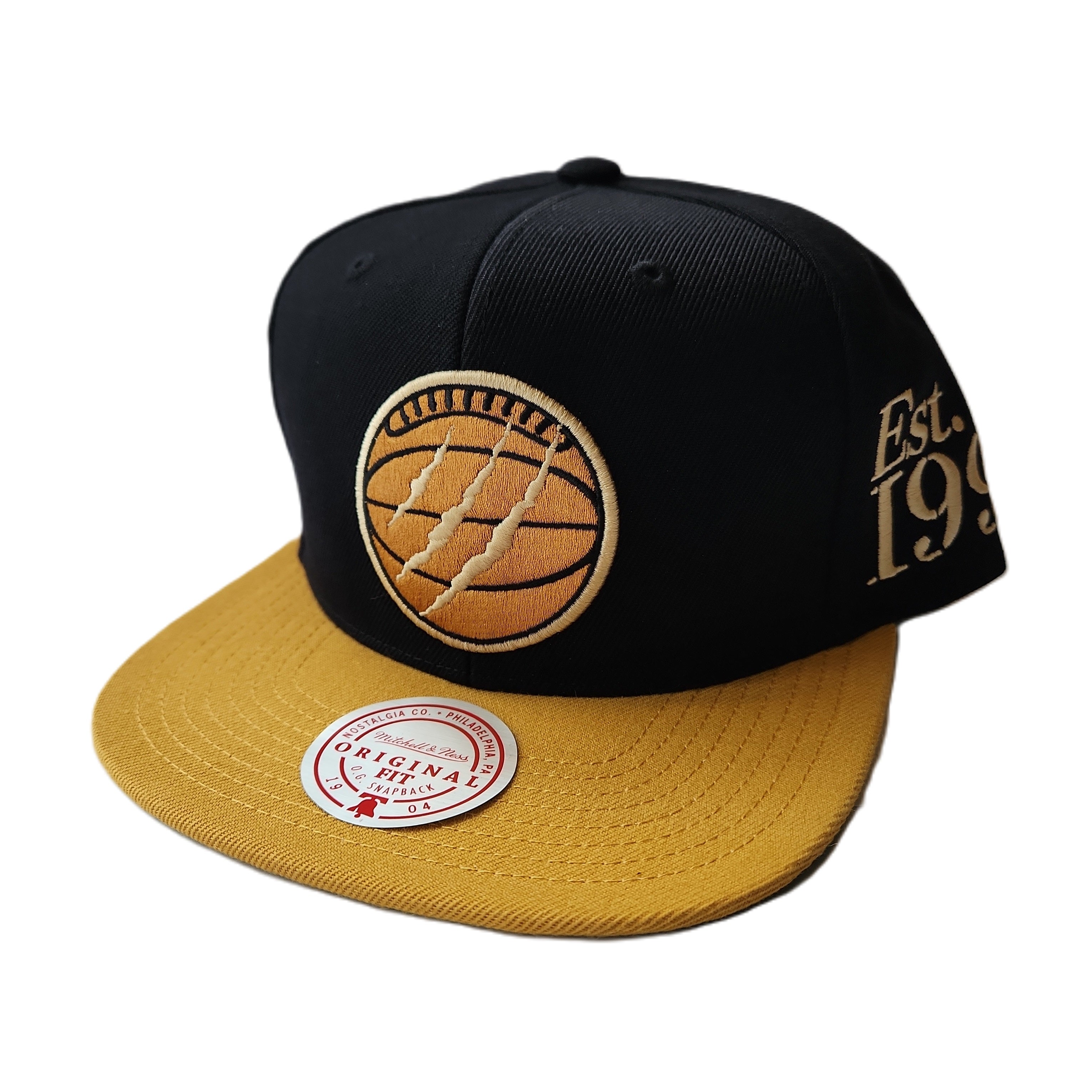 Toronto Raptors NBA Mitchell & Ness Men's Black Eye of The Tiger Snapback