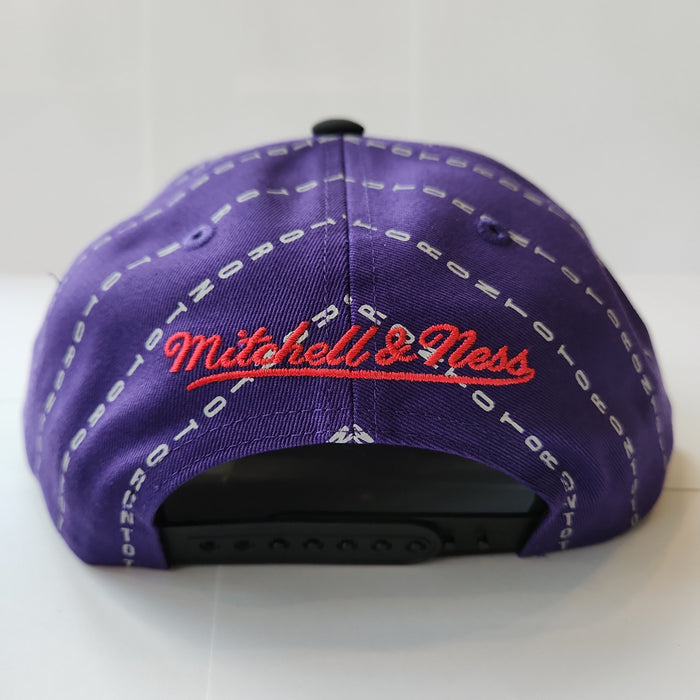 Toronto Raptors NBA Mitchell & Ness Men's Purple City Pinstripe Snapback