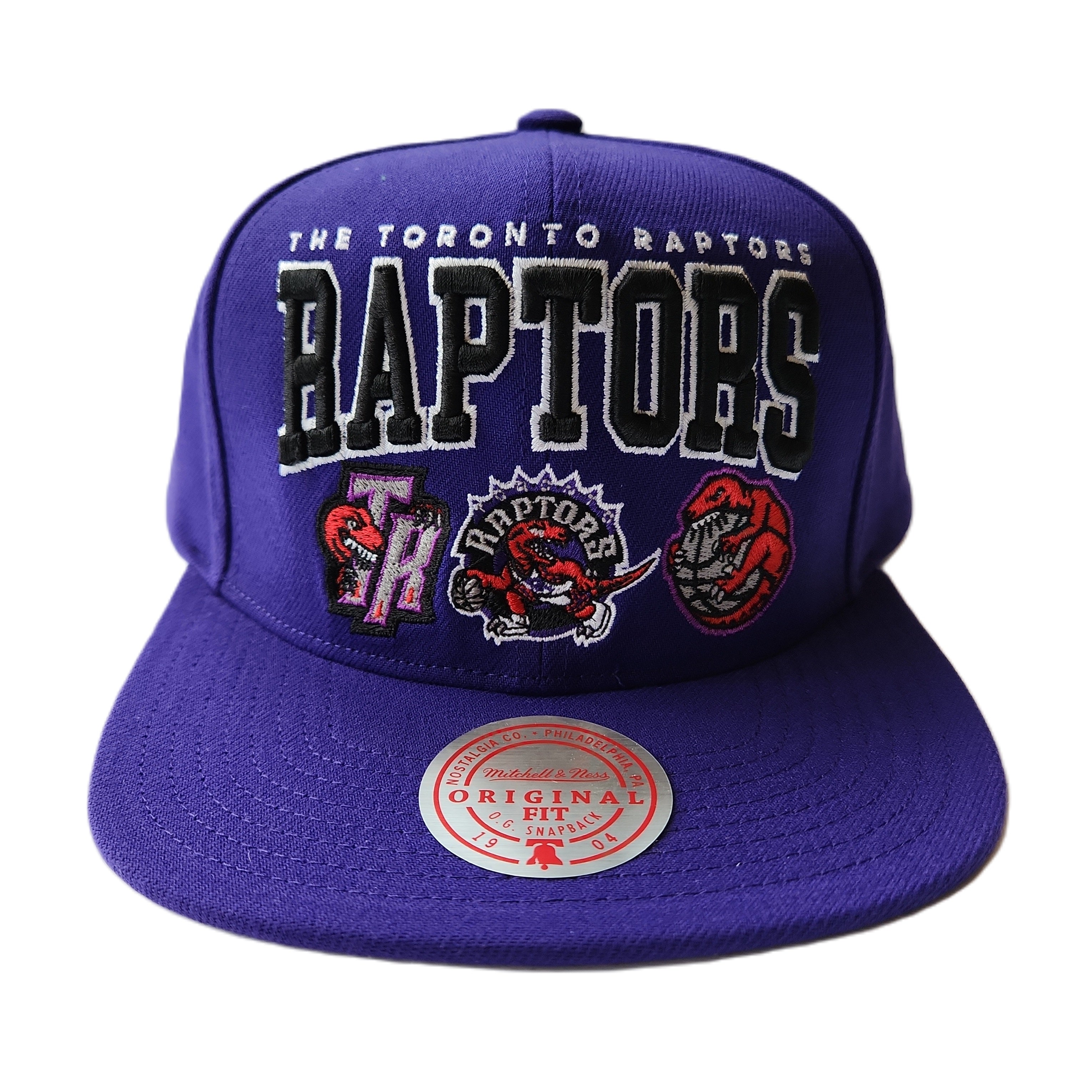 Toronto Raptors NBA Mitchell & Ness pour homme Violet Champ Stack Snapback