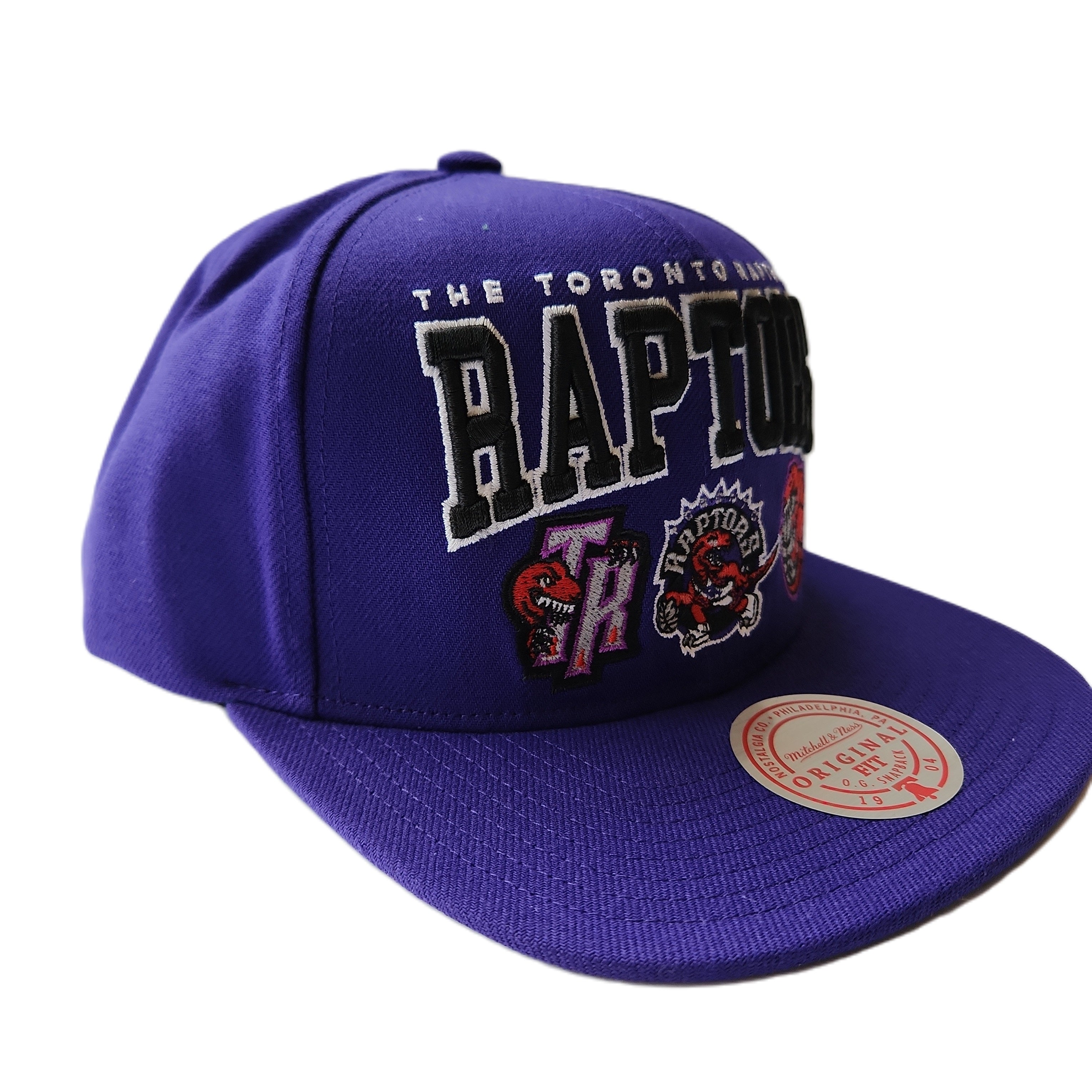 Toronto Raptors NBA Mitchell & Ness pour homme Violet Champ Stack Snapback