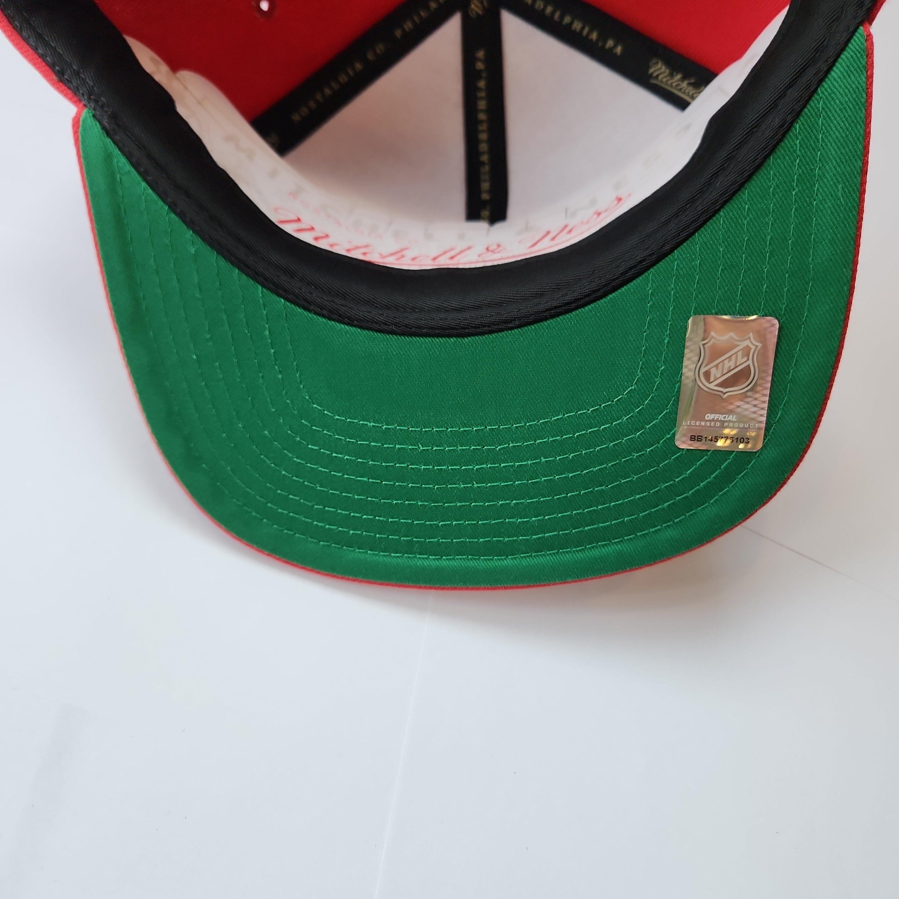 Casquette Snapback rouge Champ Stack des Canadiens de Montréal NHL Mitchell & Ness pour hommes