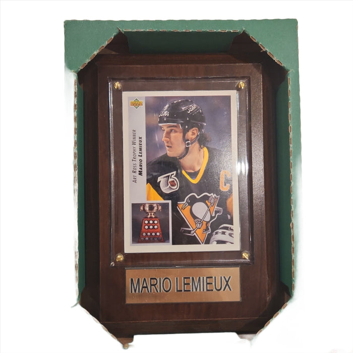 Mario Lemieux Pittsburgh Penguins NHL 4x6 Hockey Player Card With Plaque