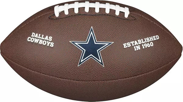 Dallas Cowboys NFL Wilson Ballon de football composite officiel de qualité supérieure pour loisirs