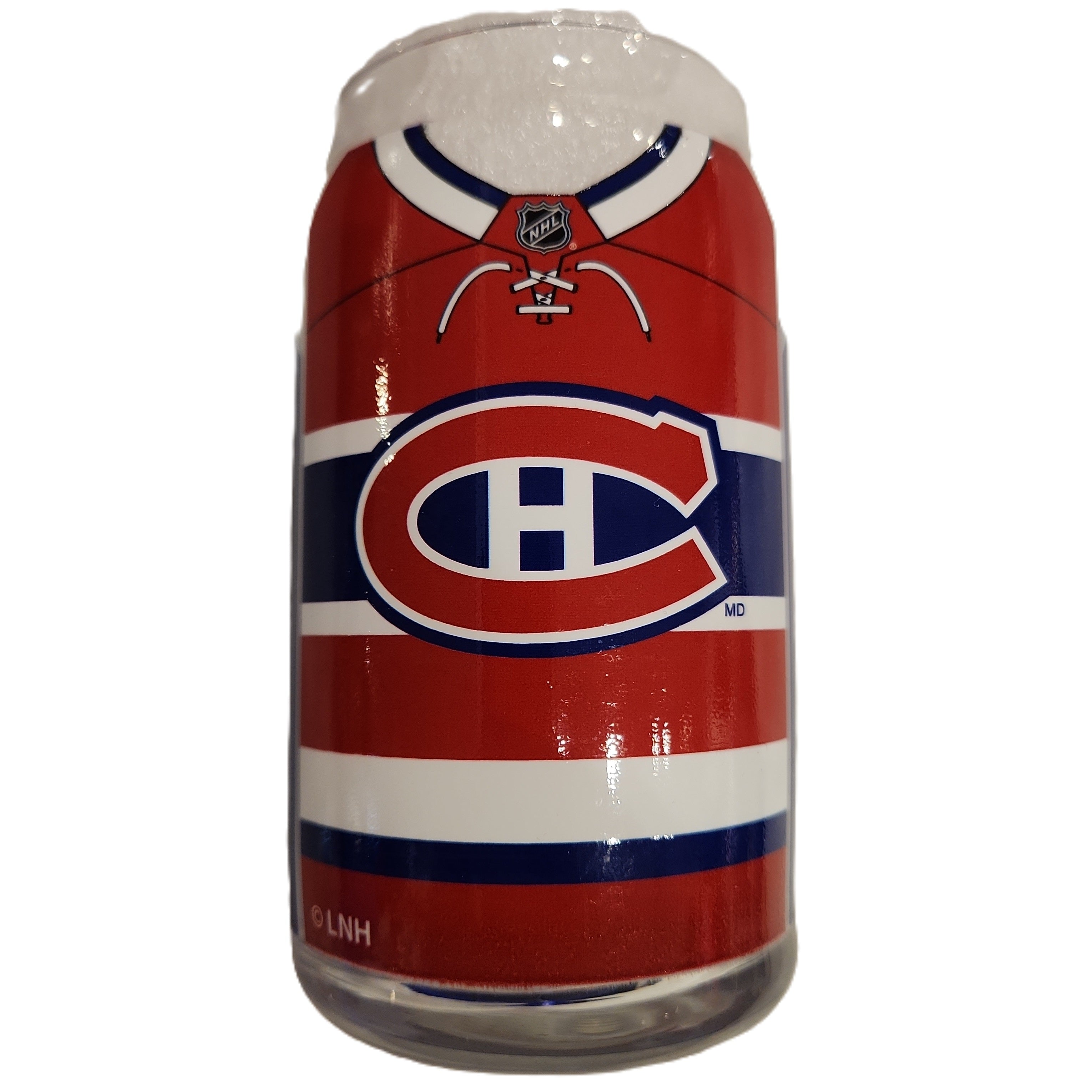 Verre de canette d'uniforme d'équipe TSV des Canadiens de Montréal de la LNH de 16 oz