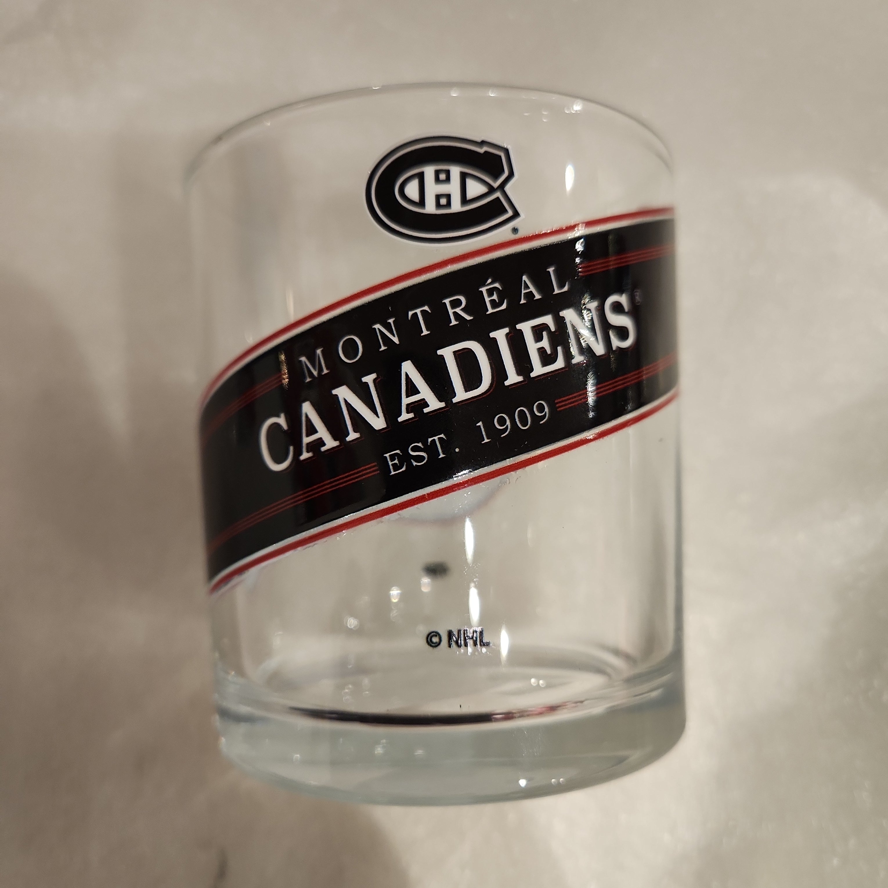 Canadiens de Montréal NHL TSV 11oz Rock Glass Black Label Design