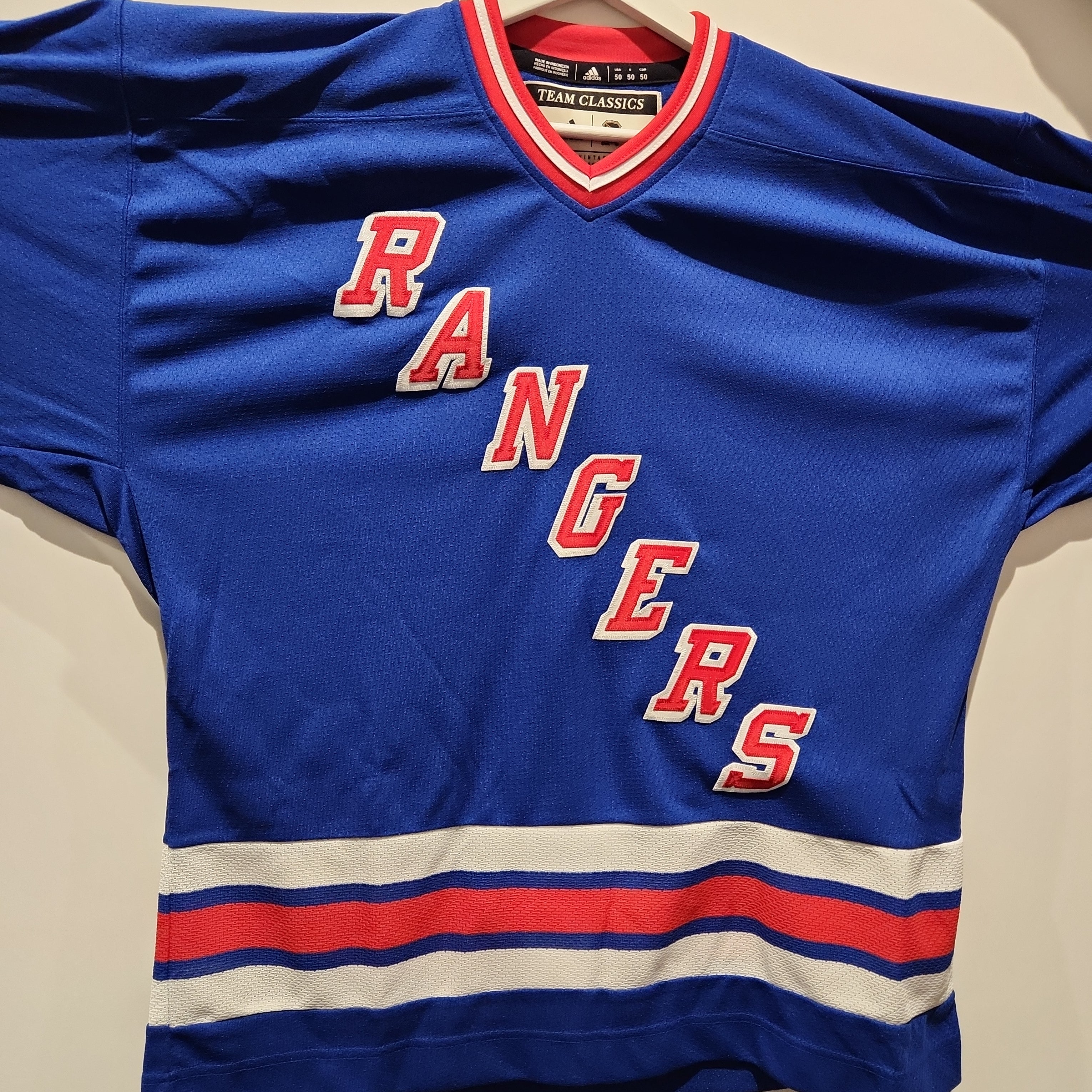 New York Rangers NHL Adidas Homme Bleu Royal 1990 Team Classics Vintage Authentique Maillot