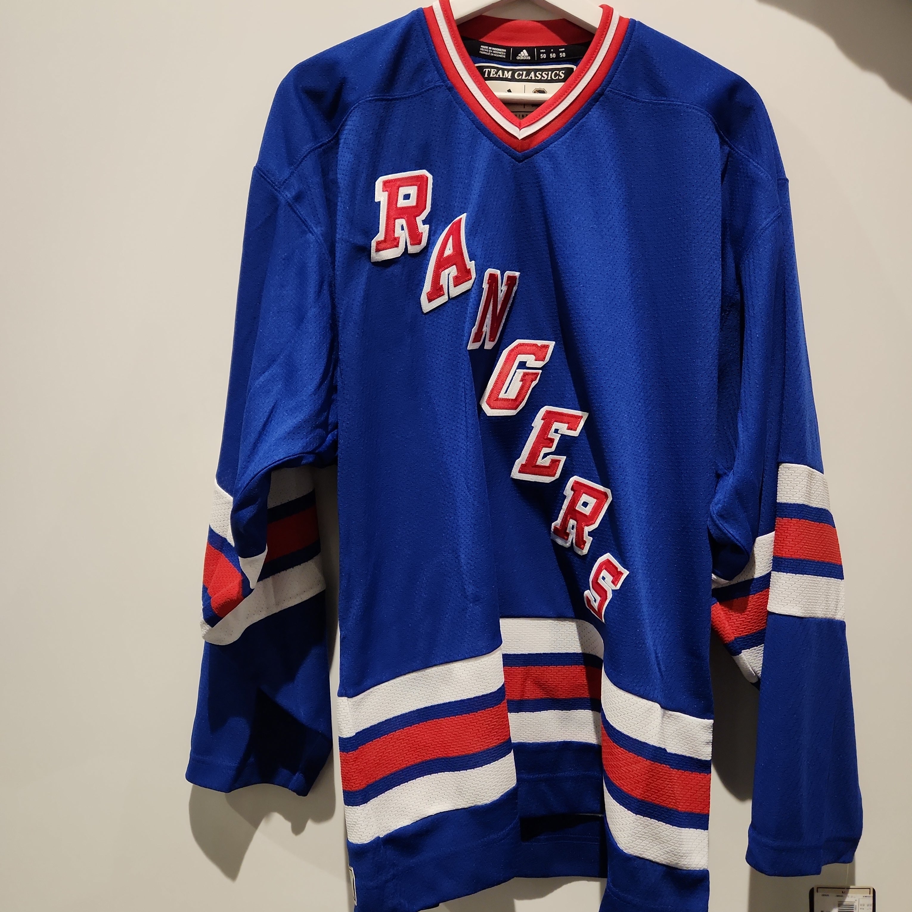 New York Rangers NHL Adidas Homme Bleu Royal 1990 Team Classics Vintage Authentique Maillot