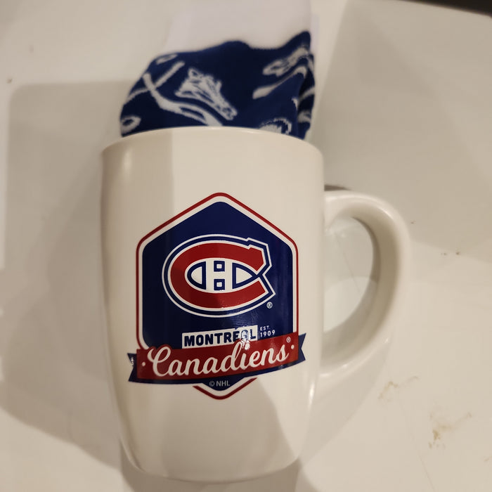 Montreal Canadiens NHL TSV 14oz Retro Diner Mug With Sock Set