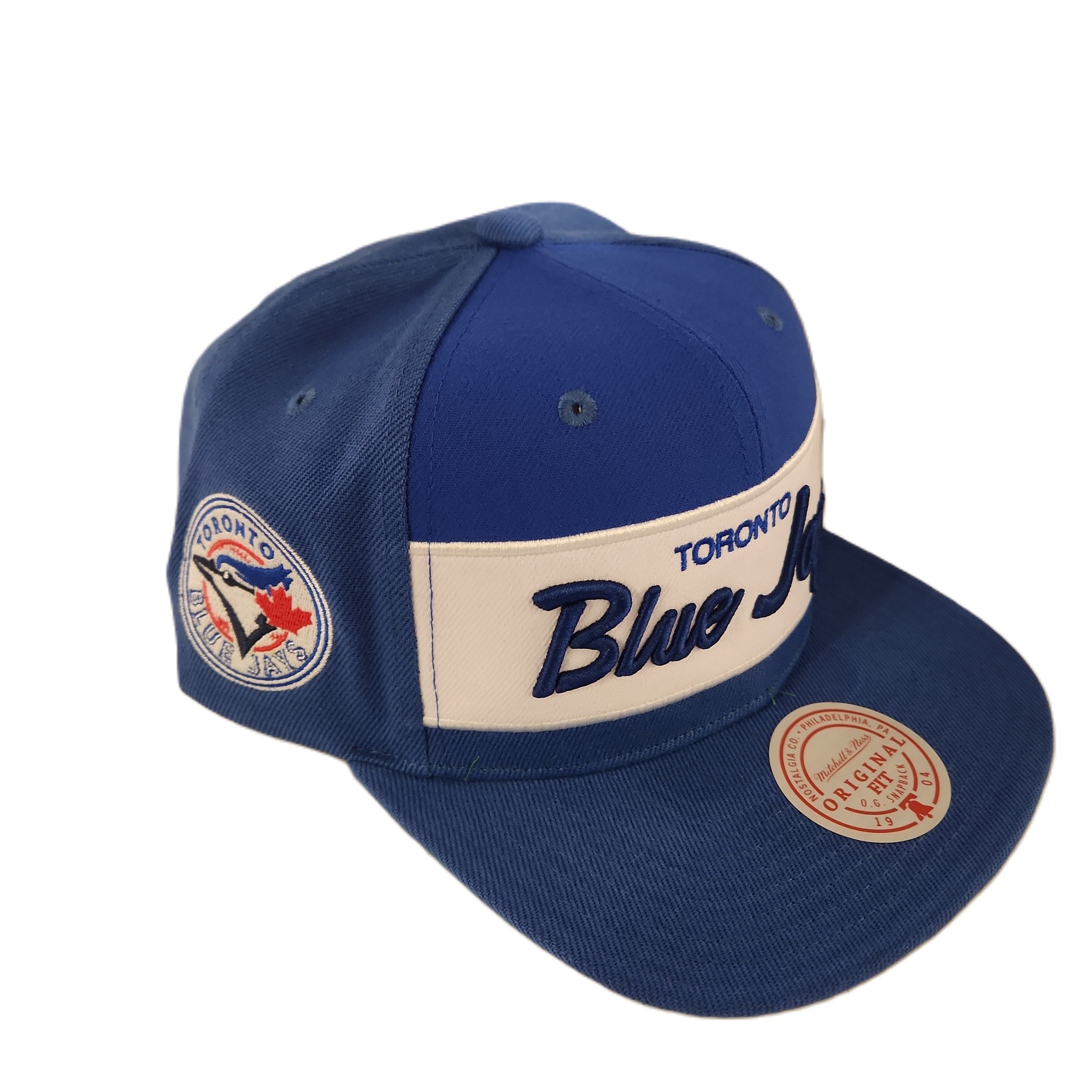 Toronto Blue Jays MLB Mitchell & Ness Snapback sport rétro bleu marine pour hommes