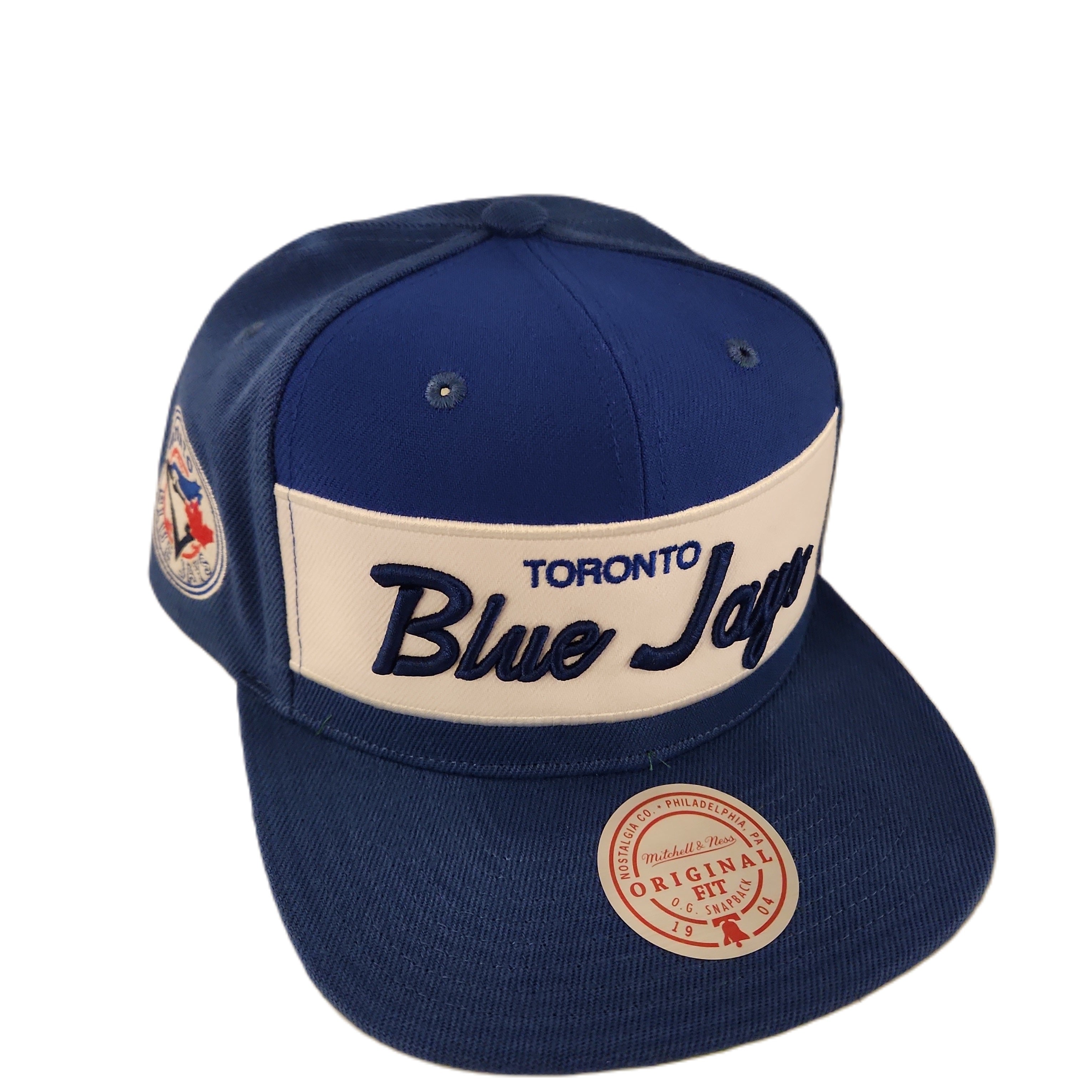 Toronto Blue Jays MLB Mitchell & Ness Snapback sport rétro bleu marine pour hommes