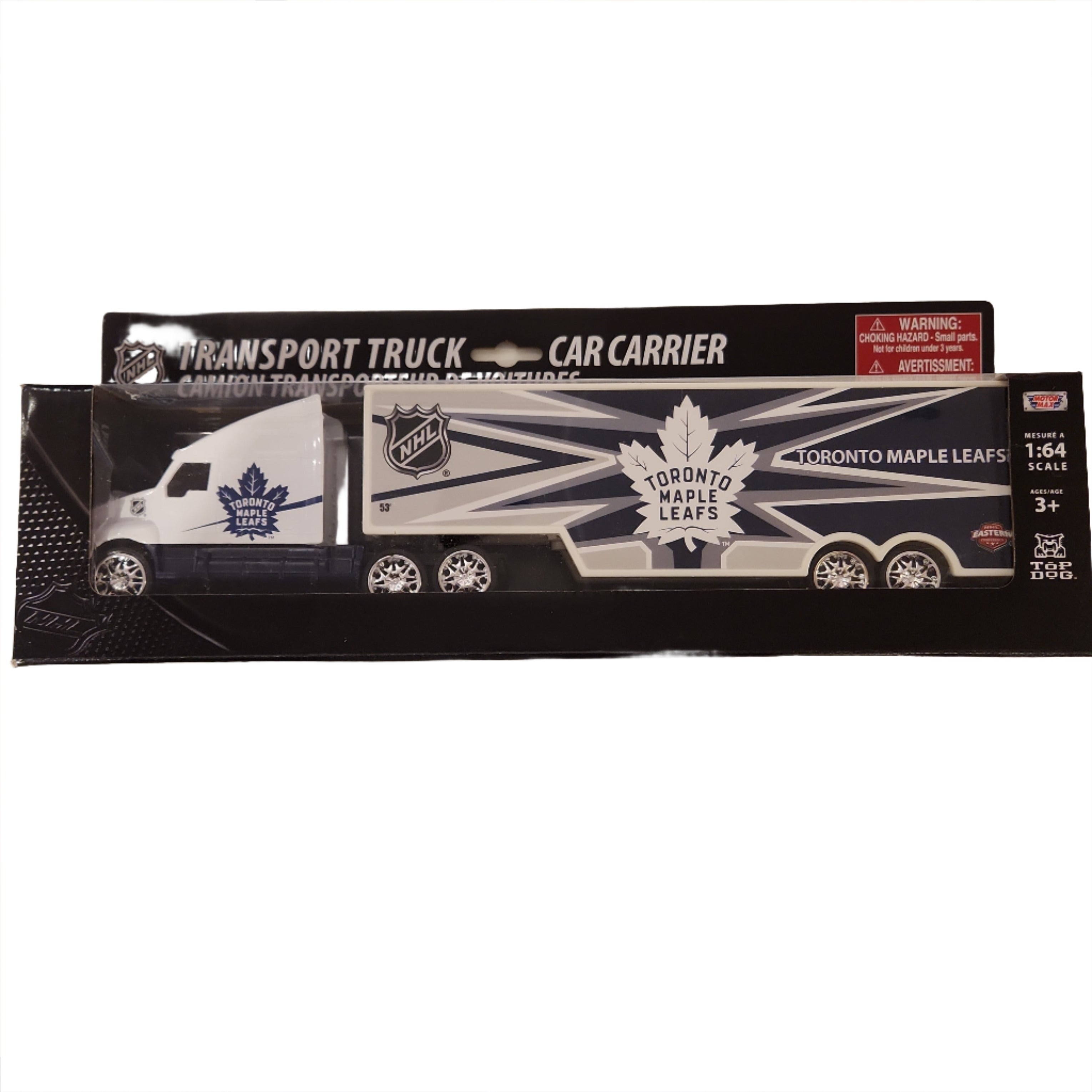 Toronto Maple Leafs NHL Top Dog 1:64 Transport Truck Car Carrier