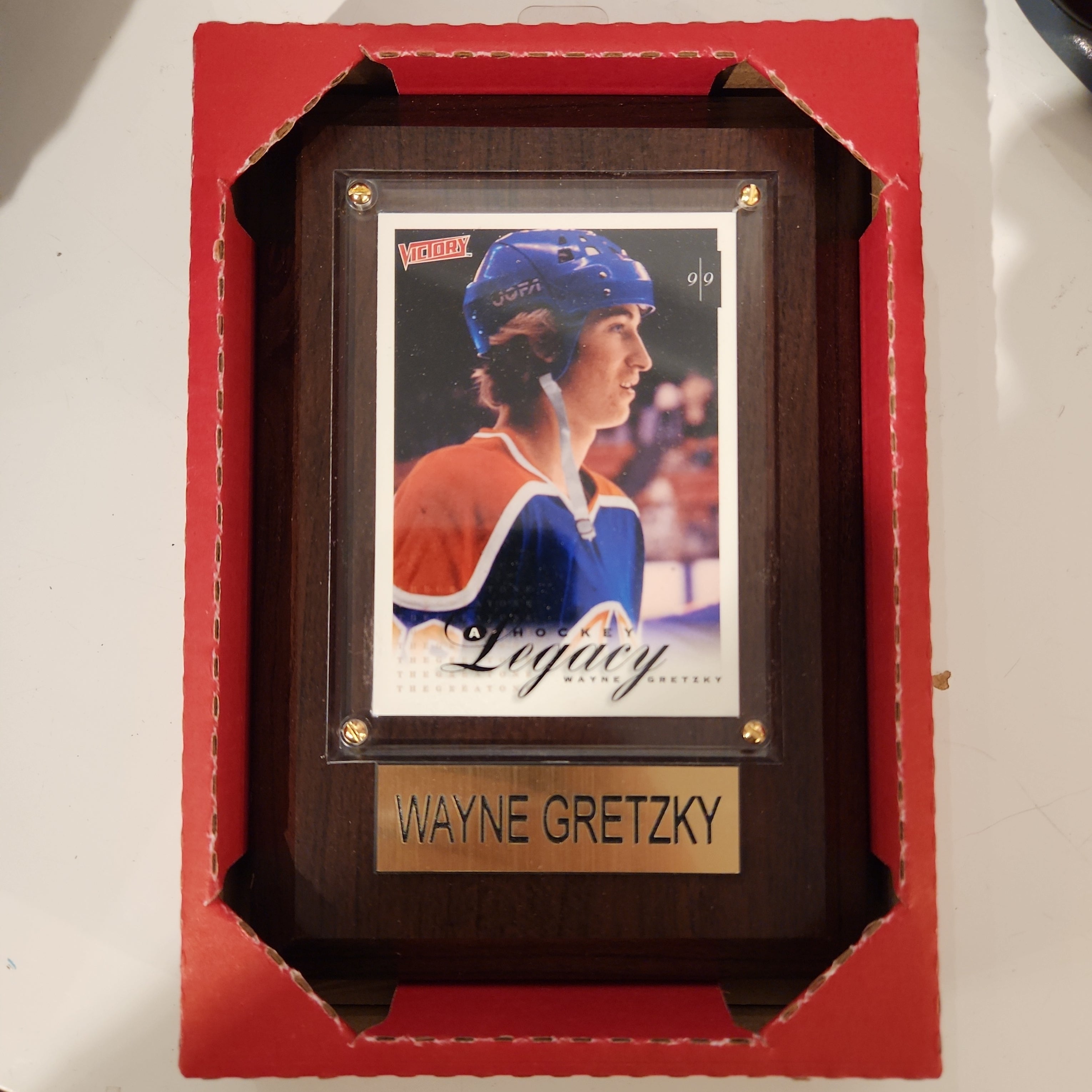 Wayne Gretzky Edmonton Oilers NHL Carte de joueur de hockey 4x6 avec plaque