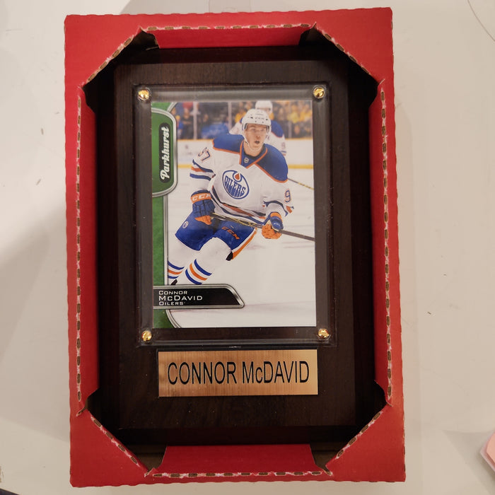 Connor McDavid Edmonton Oilers NHL 4x6 Hockey Player Card With Plaque