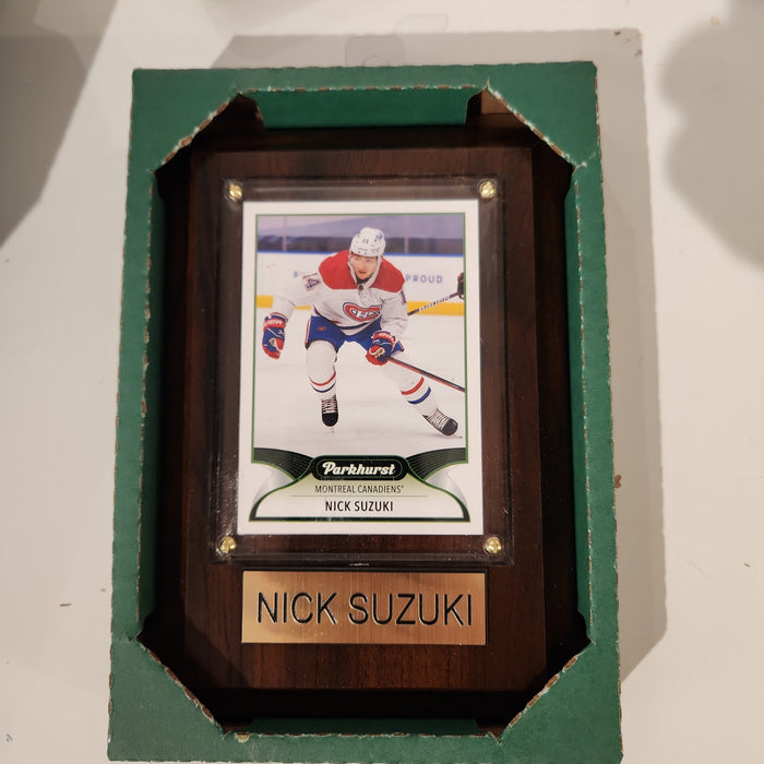 Nick Suzuki Montreal Canadiens NHL 4x6 Hockey Player Card With Plaque