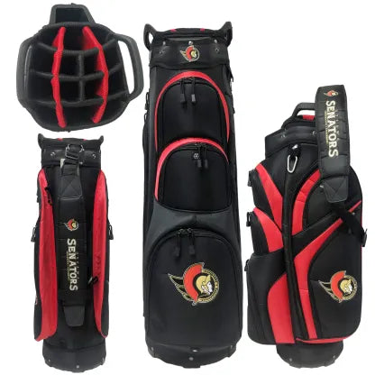 Sac de chariot de golf noir/rouge NHL des Sénateurs d'Ottawa