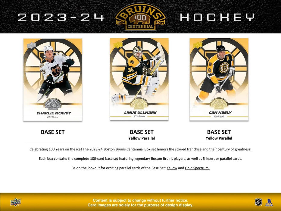 Boston Bruins NHL Upper Deck 2024 Centennial Box Set