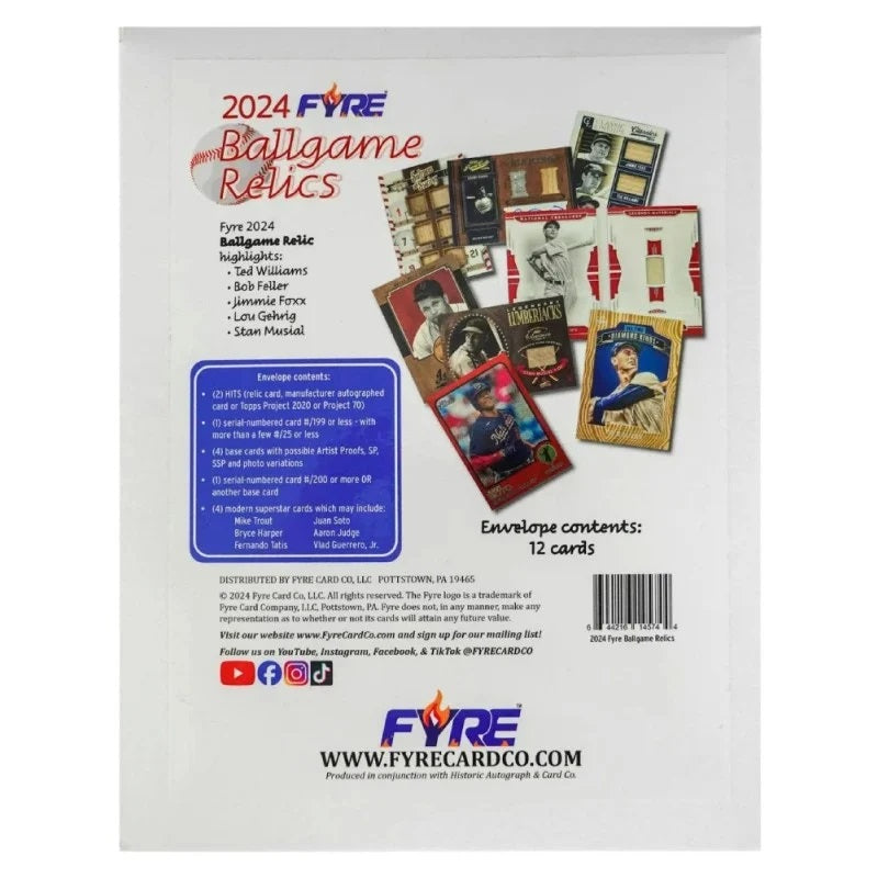 MLB 2024 Fyre Ballgame Relics Hobby Box