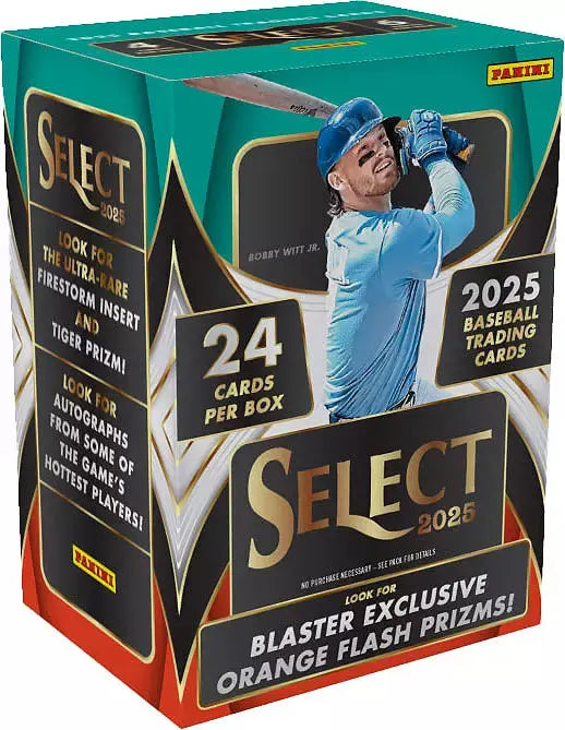 MLB 2025 Panini Select Baseball Hobby Blaster Box Trading Cards