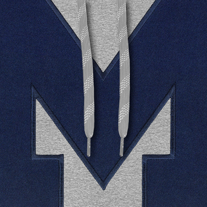 Michigan Wolverines NCAA Bulletin Men's Athletics Grey Express Twill Logo Hoodie