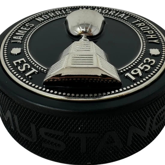 NHL James Norris Memorial Ultra 3D Trophy Silver Medallion Hockey Puck