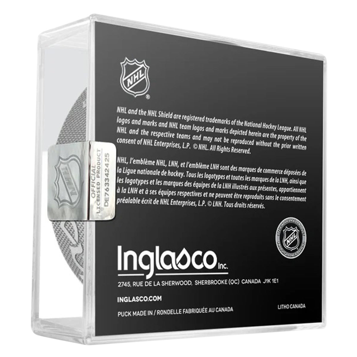 Rondelle de hockey officielle Washington Capitals NHL Inglasco 2025-26