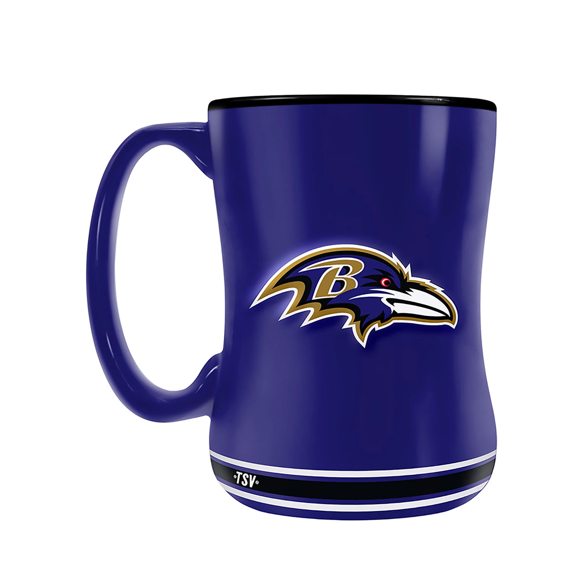Baltimore Ravens NFL TSV 14oz Purple Team Crest Sculpted Mug